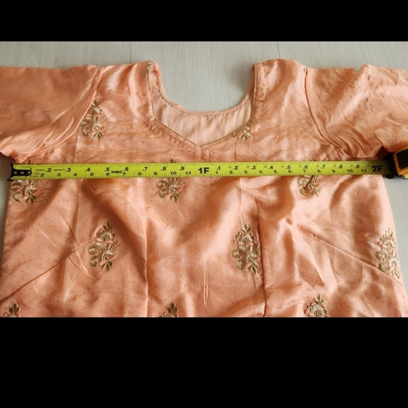 Peach Patiala Salwar Kameez Suit - Picture 6 of 9